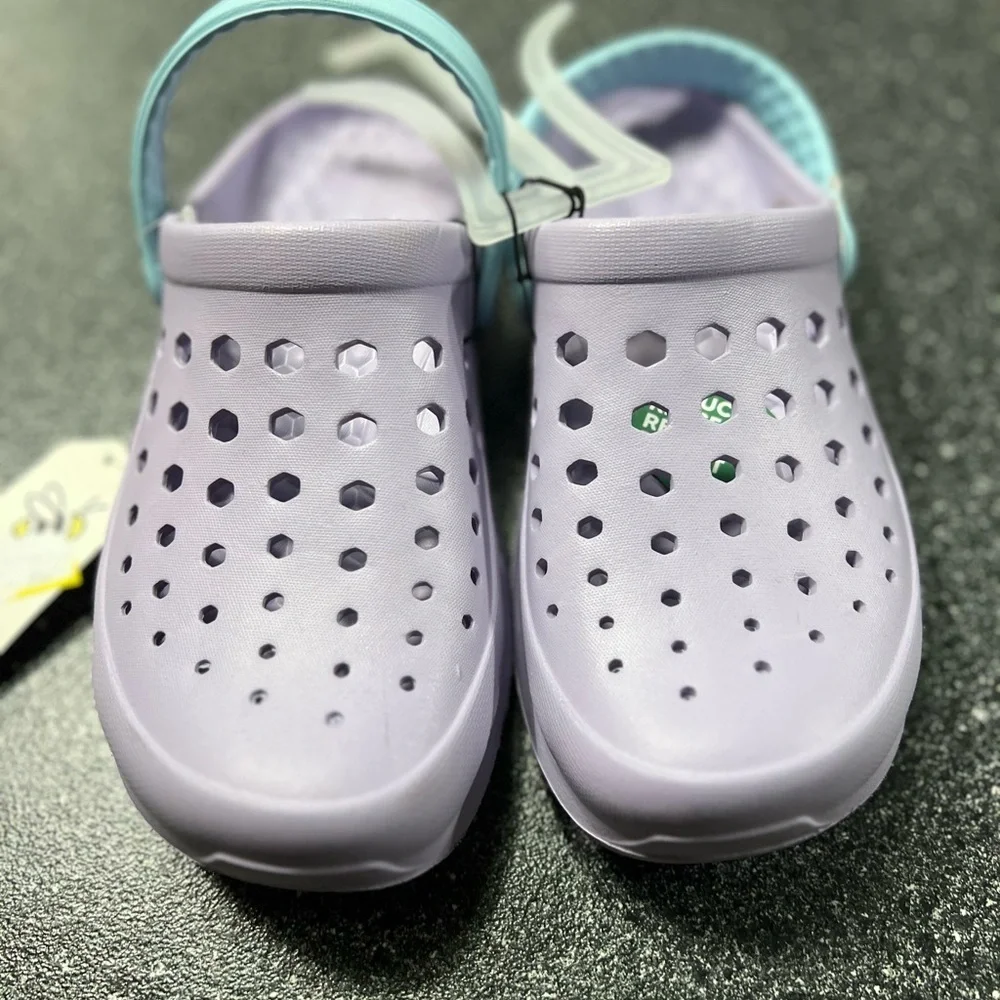 NWT Joybees Kids Active Clog Solid Lilac/Sky Blue Size 5